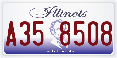 IL license plate A358508