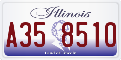 IL license plate A358510