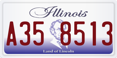 IL license plate A358513