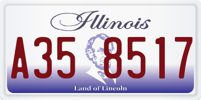 IL license plate A358517