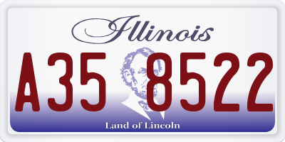 IL license plate A358522