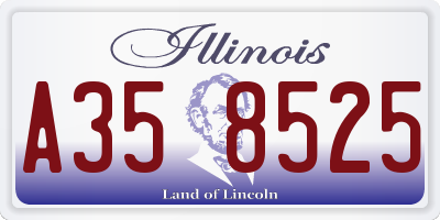 IL license plate A358525