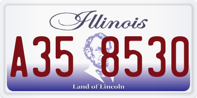 IL license plate A358530