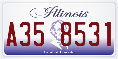 IL license plate A358531