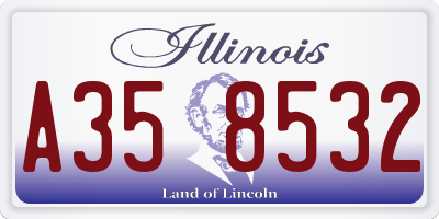 IL license plate A358532