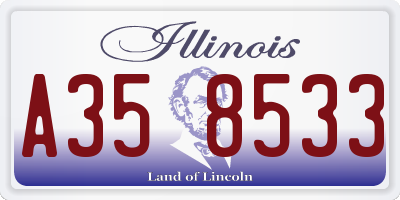 IL license plate A358533