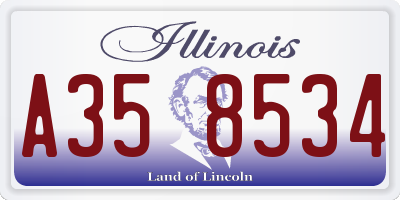 IL license plate A358534