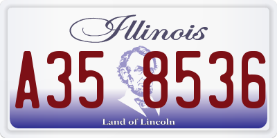 IL license plate A358536