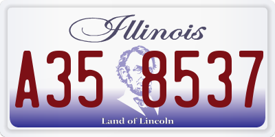 IL license plate A358537