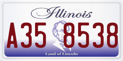 IL license plate A358538