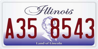 IL license plate A358543