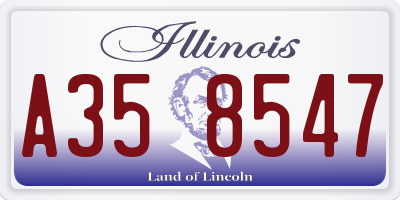 IL license plate A358547