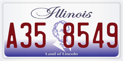 IL license plate A358549