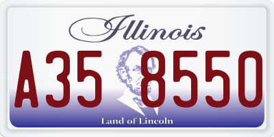 IL license plate A358550