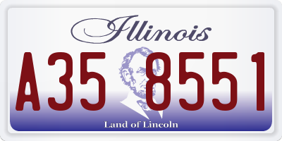 IL license plate A358551