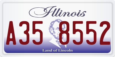IL license plate A358552