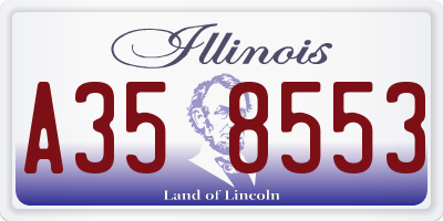 IL license plate A358553