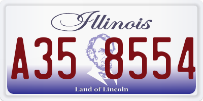 IL license plate A358554