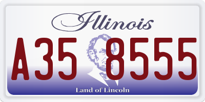 IL license plate A358555