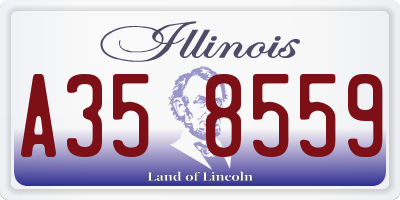 IL license plate A358559