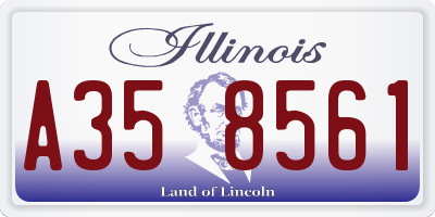 IL license plate A358561
