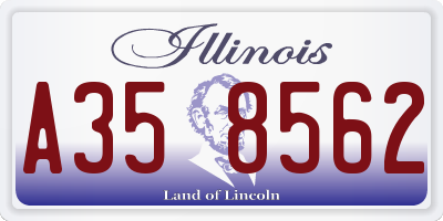 IL license plate A358562