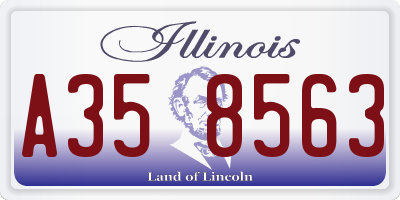 IL license plate A358563