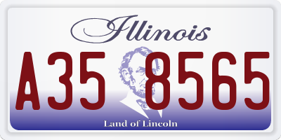 IL license plate A358565
