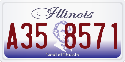 IL license plate A358571