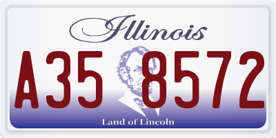 IL license plate A358572
