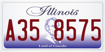 IL license plate A358575