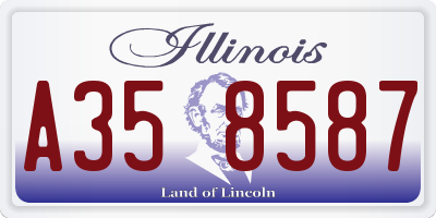 IL license plate A358587