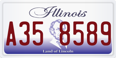 IL license plate A358589