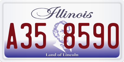 IL license plate A358590