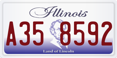 IL license plate A358592