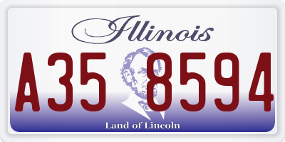 IL license plate A358594