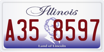 IL license plate A358597