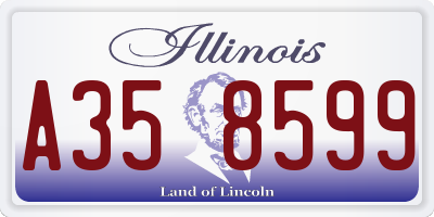 IL license plate A358599
