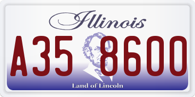 IL license plate A358600