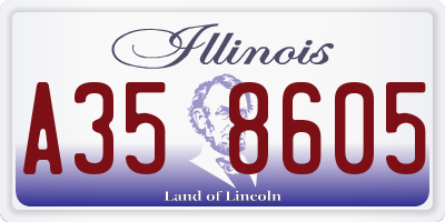 IL license plate A358605