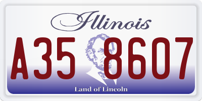 IL license plate A358607