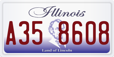 IL license plate A358608