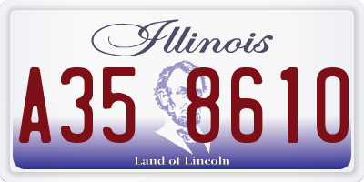 IL license plate A358610