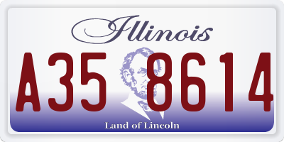 IL license plate A358614