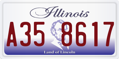 IL license plate A358617