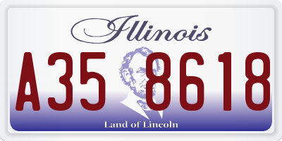 IL license plate A358618