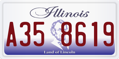 IL license plate A358619
