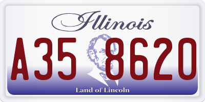IL license plate A358620