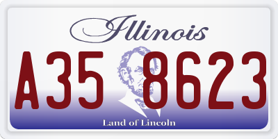 IL license plate A358623