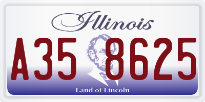 IL license plate A358625